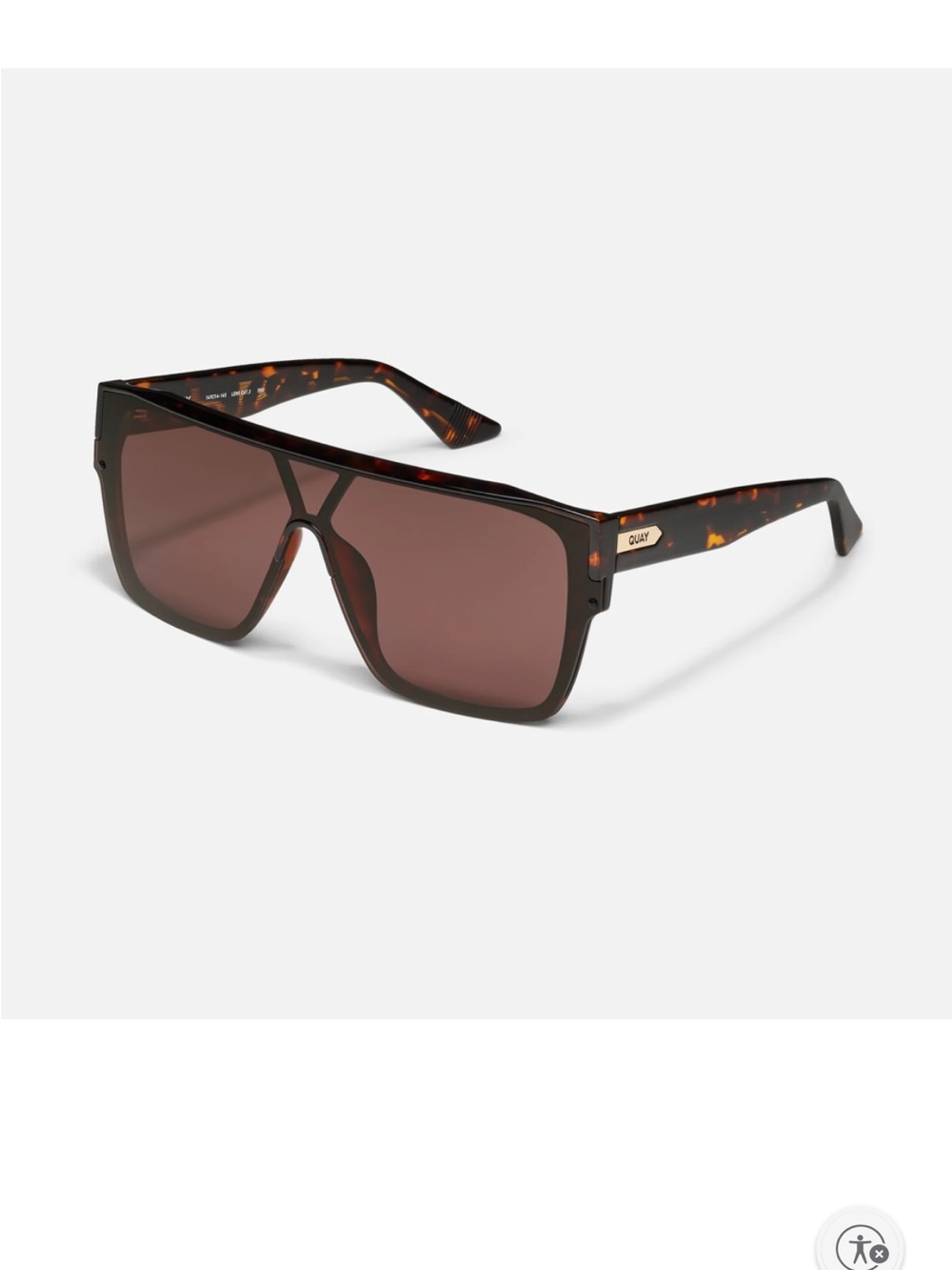 Quay Australia Dark Brown Sunglasses w/Pouch (UNISEX)